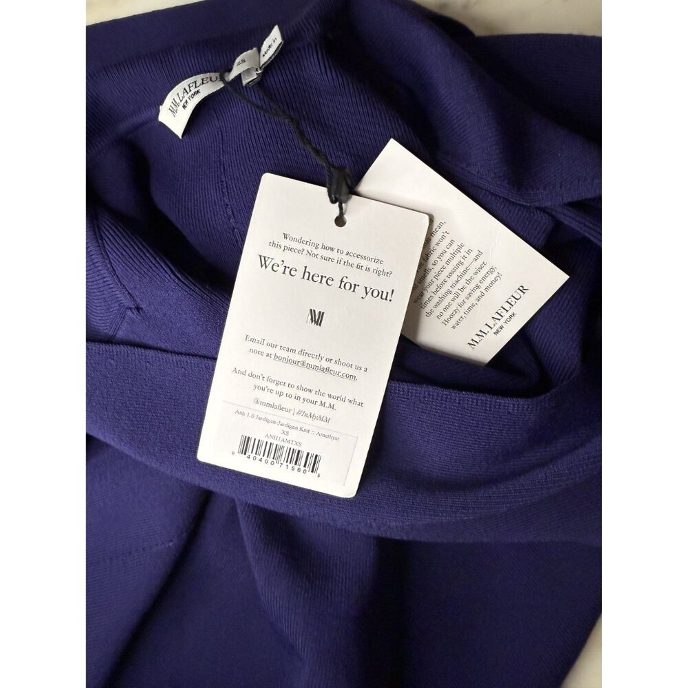 NWT MM LaFleur Anh Jardigan Knit Vest Purple Size XS $299 [jb] - Picture 8 of 11